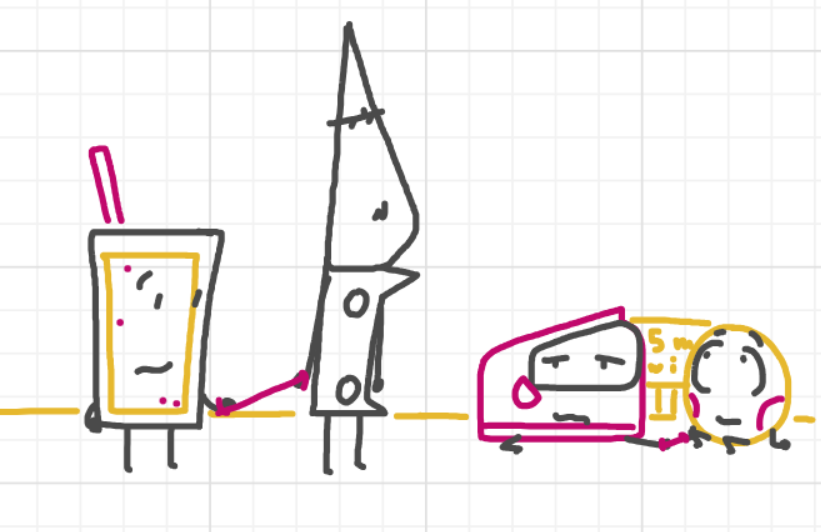 A panel from Running Duos, episode four of the Board Boards object show by Furretwalk/WalkingFurret.